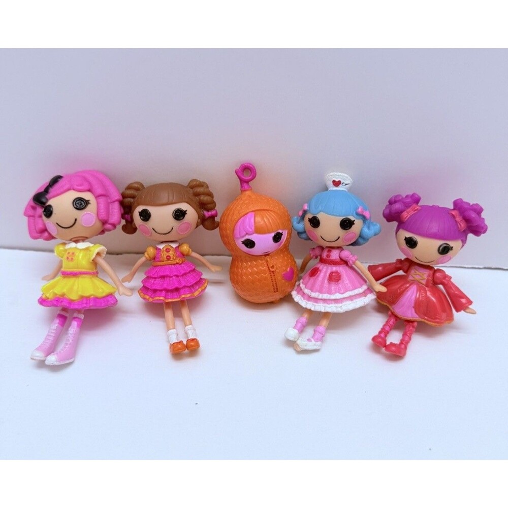 LALALOOPSY Mini Doll Lot Of 5 Articulated Dolls Jointed Figures Nurse Tulip (#3)
